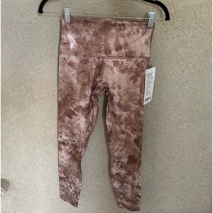 Lululemon Align pant 25”, Shine, Rose Foil leggings